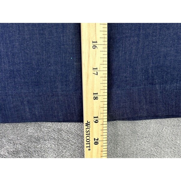 Loft Women's Size 2 Dark Chambray Mini Skirt 6 Button Detail Bib Nautical Lined - Picture 8 of 9